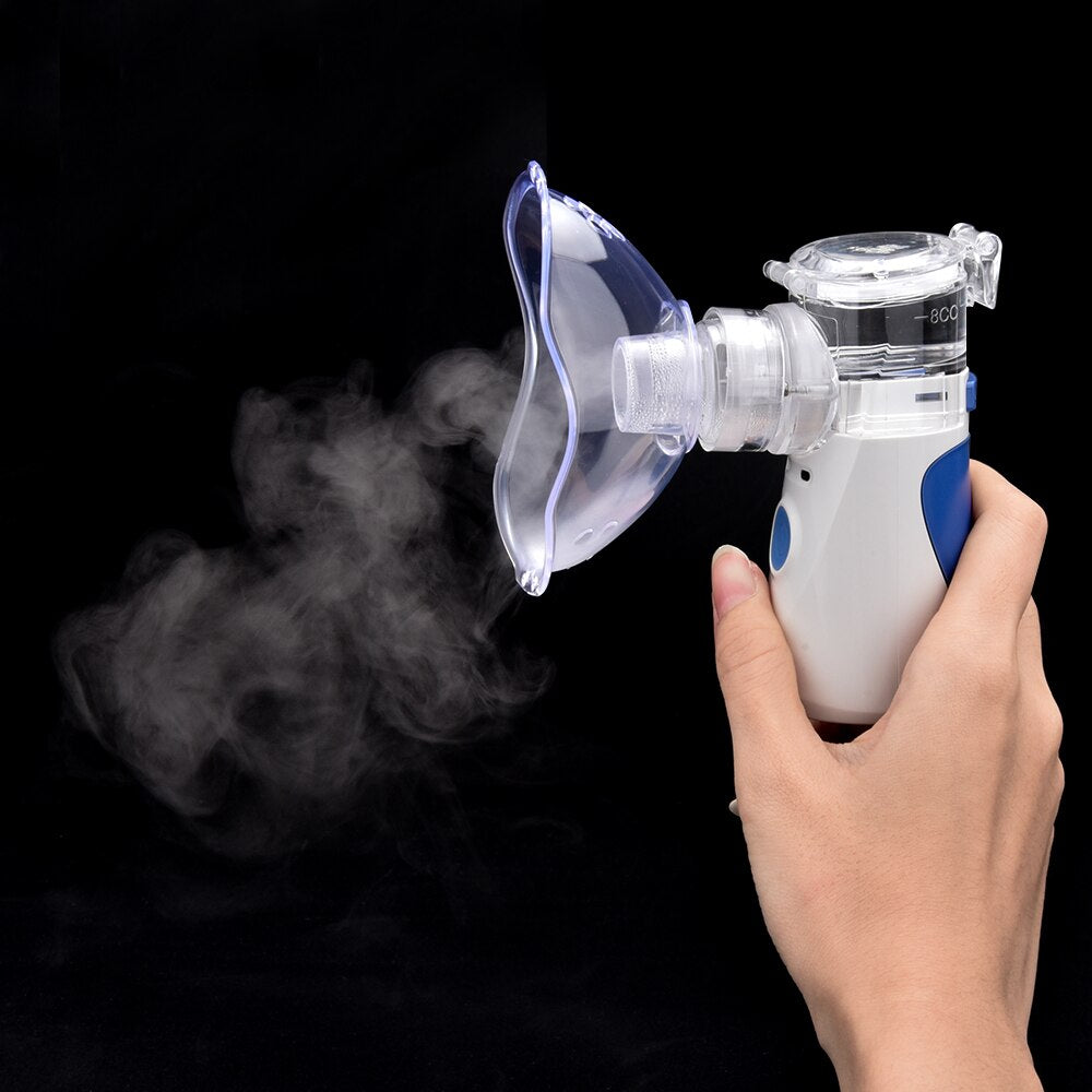 Portable Mesh Nebulizer Inhale Humidifier for Allergic Rhinitis Asthma Spray with 3 nozzles