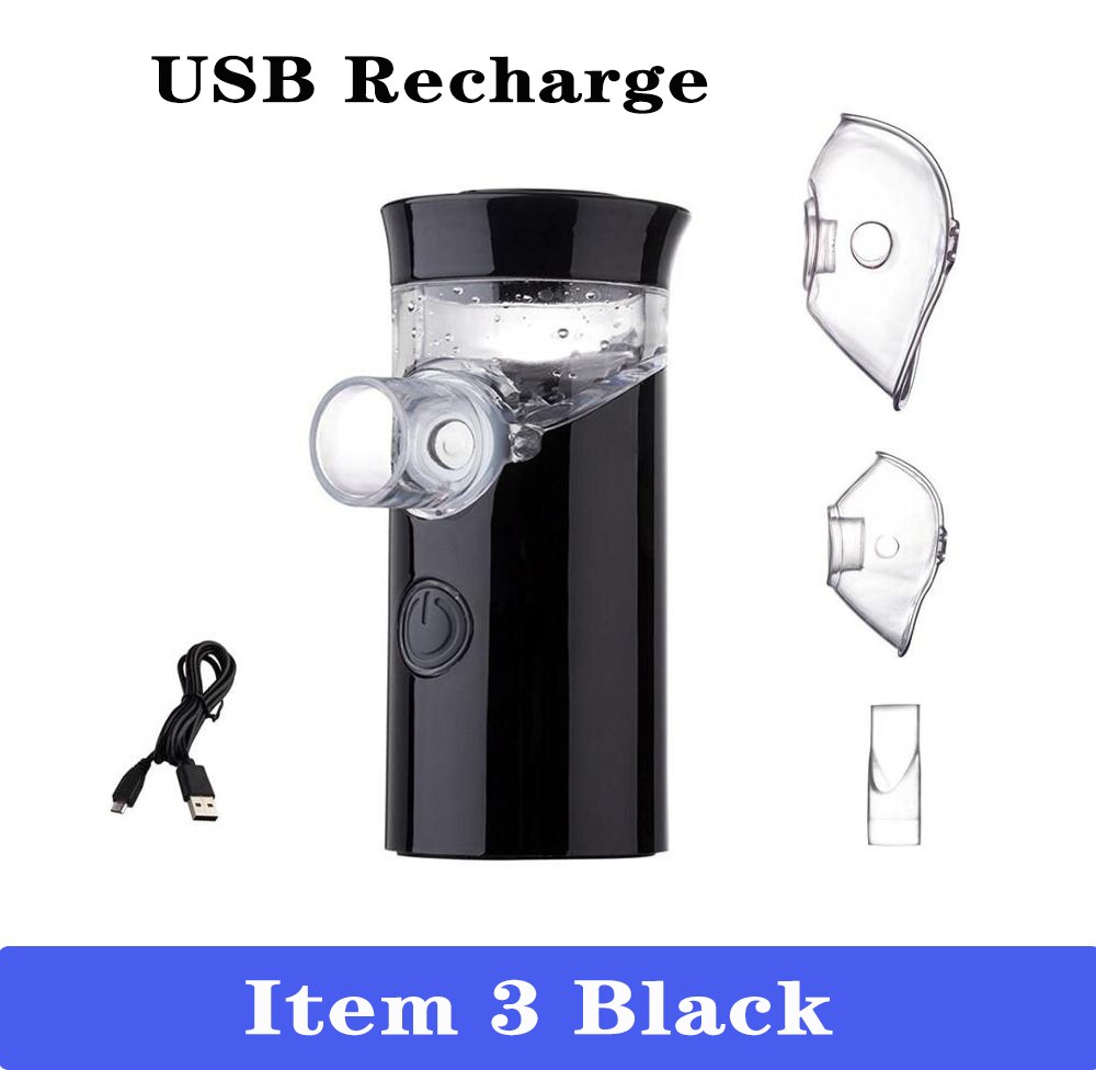 Portable Mesh Nebulizer Inhale Humidifier for Allergic Rhinitis Asthma Spray with 3 nozzles
