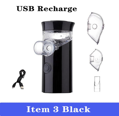 Portable Mesh Nebulizer Inhale Humidifier for Allergic Rhinitis Asthma Spray with 3 nozzles