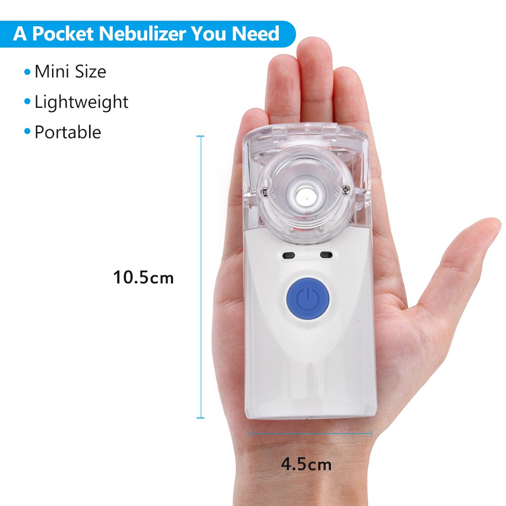 Portable Mesh Nebulizer Inhale Humidifier for Allergic Rhinitis Asthma Spray with 3 nozzles