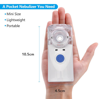 Portable Mesh Nebulizer Inhale Humidifier for Allergic Rhinitis Asthma Spray with 3 nozzles